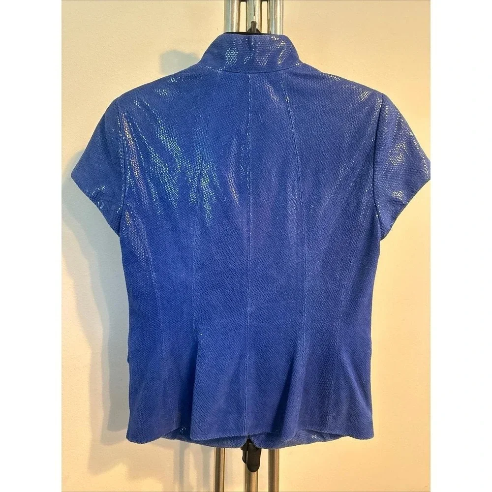 Worth short sleeve blazer top 100% leather - Picture 3 of 3